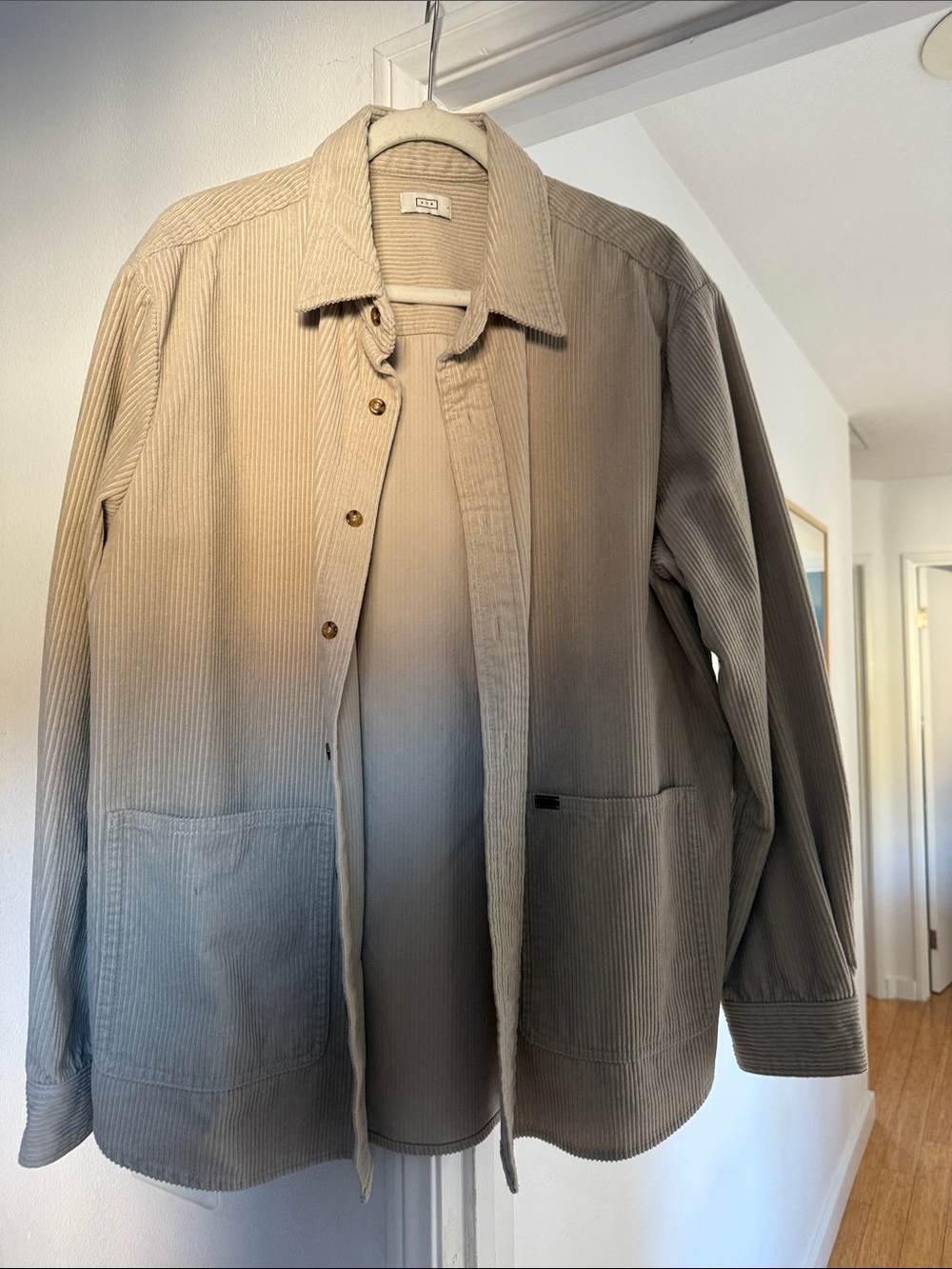 AYR Men's Beige Corduroy Overshirt Jacket